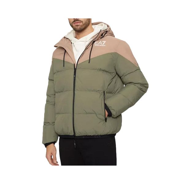 Kurtka męska EA7 Emporio Armani Train Athletic Colour Block Padded. Zielone kurtki EA7, l, bez wzorów, z materiału, bez kaptura. Za 879.99 zł.