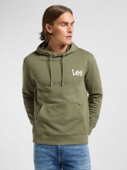 LEE MĘSKA BLUZA LEE WOBBLY LEE HOODIE MERCANTILE GREEN 112364106. Zielone bluzy Lee, m, bez wzorów, bez kaptura. Za 179.99 zł.