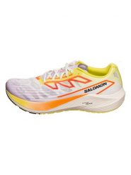 SALOMON Buty "Aero Volt 2" w kolorze biało-pomarańczowo-żółtym do biegania rozmiar: 46. Białe buty do biegania Salomon, bez wzorów, z materiału, bez zapięcia, do biegania. Za 460.12 zł.