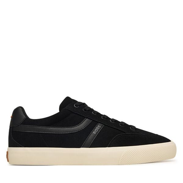 Tenisówki BOSS. Czarne trampki Boss, m, bez wzorów, bez zapięcia. Za 629.99 zł.