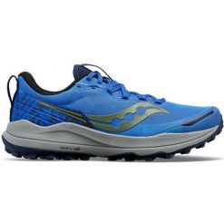 Buty trailowe męskie Saucony Xodus Ultra 2. Niebieskie buty do biegania Saucony, bez wzorów, bez zapięcia, do biegania. Za 499.99 zł.