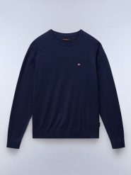 NAPAPIJRY Sweter "Decatur 5" w kolorze granatowym rozmiar: XXL. Niebieskie swetry nierozpinane NAPAPIJRY, xxl, bez wzorów, z bawełny, bez kołnierzyka, bez ramiączek. Za 136.78 zł.