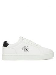 Calvin Klein Jeans Sneakersy Classic Cupsole Mono Lth YM0YM01369 Biały. Białe buty sportowe casual Calvin Klein Jeans, bez wzorów, z jeansu, bez zapięcia. Za 424.56 zł.