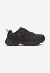 Czarno-Czerwone Buty Trekkingowe Cecrol. Czarne buty trekkingowe Born2be, bez wzorów, z nubiku, przed kostkę, bez zapięcia. W wyprzedaży za 169.99 zł.