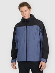 4F Kurtka trekkingowa membrana 10000 męska - granatowa XXL. Niebieskie kurtki 4F, m, bez wzorów, bez kaptura. Za 399.99 zł.