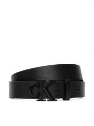 Calvin Klein Pasek Ck Faceted Buckle 32Mm LV04D7173G Czarny. Czarne paski CALVIN KLEIN, bez wzorów, ze skóry. Za 249.99 zł.