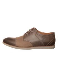 Clarks Skórzane trzewiki "Raharto Vibe" w kolorze brązowym rozmiar: 42,5. Brązowe botki sznurowane Clarks, bez wzorów, bez obcasa, bez zapięcia. Za 145.26 zł.
