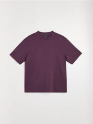 Bluza z krótkim rękawem z wiskozą - fioletowy. Fioletowe bluzy bez kaptura Sinsay, l, bez wzorów, z wiskozy, bez kaptura. Za 39.99 zł.