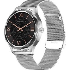 Smartwatch Garett Women Elise srebrny, stalowy. Szare, cyfrowe krokomierze Garett, bez wzorów, z gumy. Za 399.00 zł.
