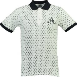 Koszulka polo "Karembeu" w kolorze białym. Koszulki polo marki Geographical Norway Men, z haftami, z bawełny, polo, z krótkim rękawem. W wyprzedaży za 86.95 zł.
