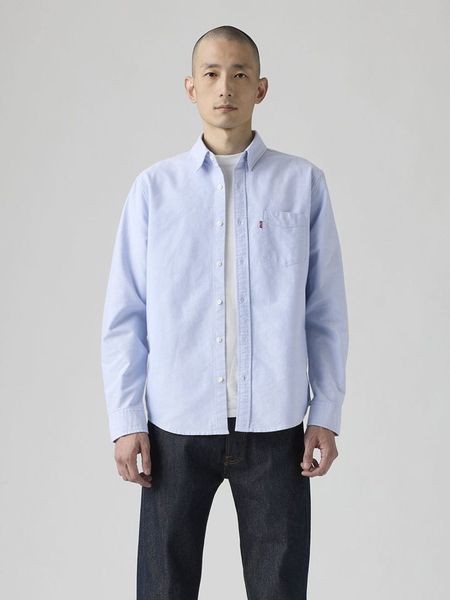 Levi's Koszula - Regular fit - w kolorze błękitnym rozmiar: M. Niebieskie koszule Levi's®, m, bez wzorów, z bawełny, bez kołnierzyka, bez ramiączek. Za 110.45 zł.