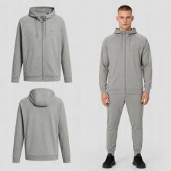 BLUZA MĘSKA SPORTOWA 4F TRENINGOWA SZYBKOSCHNĄCA M631 KOLOR SZARY. Szare bluzy bez kaptura 4F, l, bez wzorów, z materiału, bez kaptura. Za 147.00 zł.