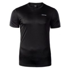 Koszulka męska Hi-Tec Sibic - czarna, Rozmiar L. Czarne t-shirty Hi-tec, l, bez wzorów, z dzianiny, bez kołnierzyka, bez ramiączek. W wyprzedaży za 39.99 zł.