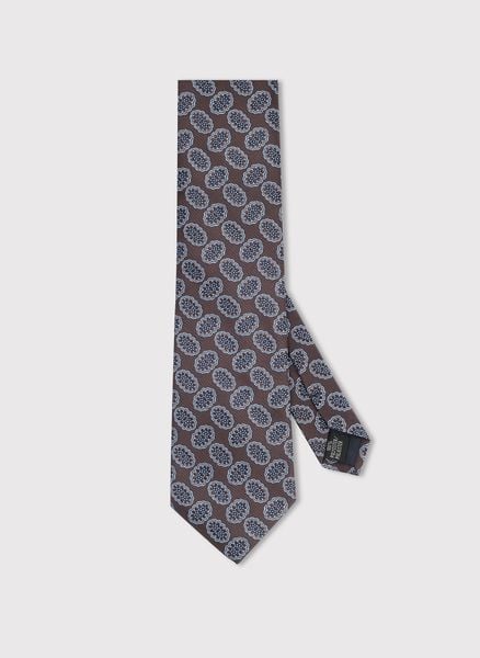 PAKO LORENTE - Brązowy krawat męski. Brązowe krawaty i muchy Pako Lorente, bez wzorów, z poliesteru. Za 99.99 zł.