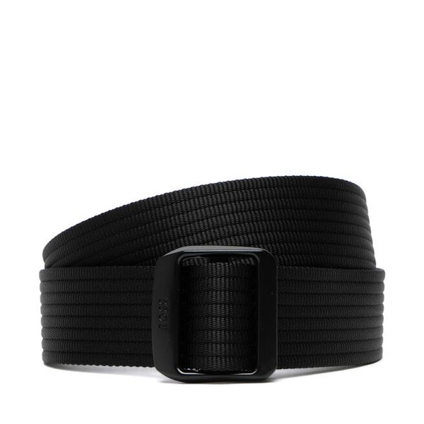 Pasek BOSS. Czarne paski Boss, bez wzorów. Za 279.99 zł.