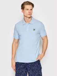 Lyle & Scott Polo Plain SP400VOG Błękitny Regular Fit. Niebieskie koszulki polo Lyle & Scott, m, bez wzorów, z bawełny, bez kołnierzyka, bez ramiączek. Za 269.99 zł.