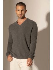 Perfect Cashmere Kaszmirowy sweter "Enzo" w kolorze szarym rozmiar: M. Szare swetry nierozpinane Perfect Cashmere, m, bez wzorów, z kaszmiru, bez kołnierzyka, bez ramiączek. Za 608.99 zł.