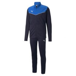Dres Puma Individual Rise, Mężczyźni. Niebieskie komplety dresowe Puma, m, bez wzorów, z dresówki, bez ramiączek. Za 201.95 zł.