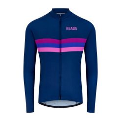 Męska koszulka rowerowa z długim rękawem - Sunset. Fioletowe bluzy DONDA, m, bez wzorów, bez kaptura. Za 332.00 zł.