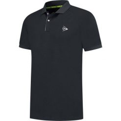 Koszulka tenisowa męska Dunlop Club Polo z kołnierzykiem. Czarne koszulki polo Dunlop, m, bez wzorów, bez kołnierzyka, bez ramiączek, tenisowe. Za 139.99 zł.