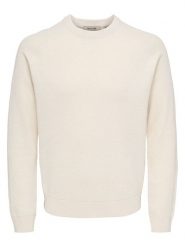 ONLY & SONS Sweter "Villas" w kolorze kremowym rozmiar: XXL. Brązowe swetry nierozpinane Only & Sons, xxl, bez wzorów, bez kołnierzyka, bez ramiączek. Za 149.95 zł.