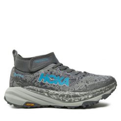 Buty do biegania Hoka. Szare buty do biegania HOKA, bez wzorów, z gore-texu, bez zapięcia, do biegania, gore-tex. Za 599.99 zł.
