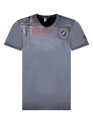 Geographical Norway Koszulka "Jamo" w kolorze granatowym rozmiar: S. Niebieskie bezrękawniki Geographical Norway, s, bez wzorów, z bawełny, bez kołnierzyka, bez ramiączek. Za 43.88 zł.