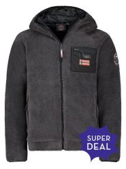 Geographical Norway Kurtka polarowa w kolorze antracytowym rozmiar: L. Czarne kurtki Geographical Norway, l, bez wzorów, z polaru, bez kaptura. Za 212.30 zł.
