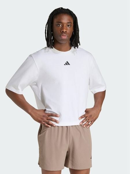Adidas Koszulka techniczna D4T Primelift KT1653 Biały Regular Fit. Białe t-shirty sportowe Adidas, bez wzorów, z bawełny, bez ramiączek, na fitness i siłownię. Za 178.99 zł.