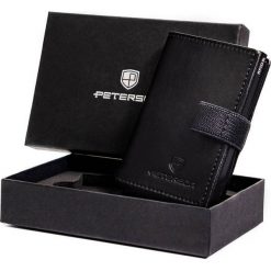 Portfel skórzany Peterson PTN 123011901 czarny RFID. Czarne portfele Peterson, bez wzorów, ze skóry. Za 127.99 zł.