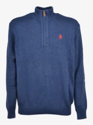 U.S. Polo Assn. Sweter w kolorze granatowym rozmiar: M. Niebieskie swetry nierozpinane U.S. Polo Assn., m, bez wzorów, z bawełny, bez kołnierzyka, bez ramiączek. Za 119.40 zł.