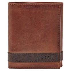 Fossil Męski Portfel Quinn Trifold Brązowy. Portfele Fossil. Za 169.00 zł.