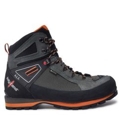 Trekkingi Kayland. Czarne botki sznurowane Kayland, bez wzorów, bez obcasa, bez zapięcia. Za 749.99 zł.