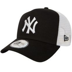 Czapka z daszkiem New Era New York Yankees Clean A Frame Trucker Czarna 11588491. Białe czapki z daszkiem New Era, bez wzorów, z bawełny. Za 173.50 zł.