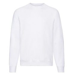 Męska Klasyczna Zwykła Bluza Raglanowa. Białe bluzy Fruit of the Loom, m, bez wzorów, bez kaptura. Za 59.99 zł.