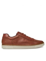 Rieker Półbuty B4903-24 Brązowy. Brązowe eleganckie półbuty Rieker, bez wzorów, ze skóry, bez obcasa, bez zapięcia. Za 389.99 zł.