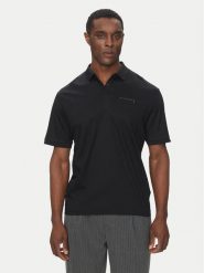 Richmond X Polo UMP25333PO Czarny Regular Fit. Czarne koszulki polo RICHMOND X, m, bez wzorów, z lyocellu, bez kołnierzyka, bez ramiączek. Za 319.99 zł.