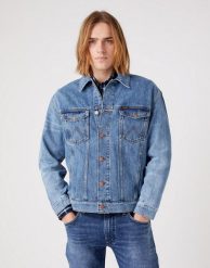 WRANGLER ANTI FIT JACKET MĘSKA KURTKA JEANSOWA AUTHENTIC MID W45979142. Kurtki Wrangler, m, bez wzorów, z jeansu, bez kaptura. Za 339.99 zł.