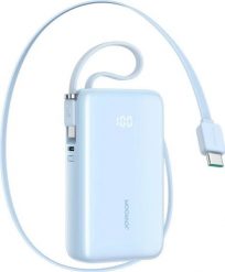 Joyroom JR-PR2L 10000 mAh 35W z wbudowanym zwijanym kablem USB-C niebieski. Niebieskie powerbanki . Za 139.90 zł.