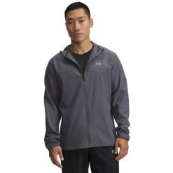 Kurtka wodoodporna Under Armour Velociti Pro Storm. Szare kurtki Under Armour, m, bez wzorów, z materiału, z kapturem. Za 476.00 zł.