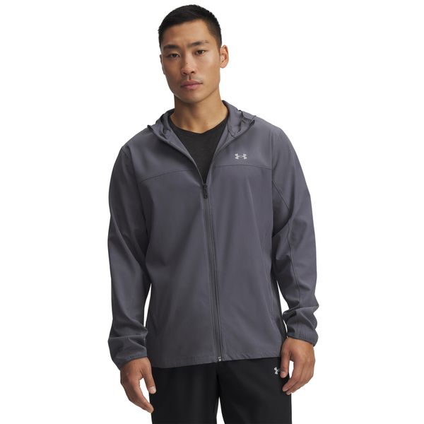 Kurtka wodoodporna Under Armour Velociti Pro Storm. Szare kurtki Under Armour, m, bez wzorów, z materiału, z kapturem. Za 484.00 zł.
