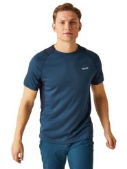 Regatta Koszulka funkcyjna "Virda IV" w kolorze niebieskim rozmiar: S. Niebieskie t-shirty sportowe Regatta, bez wzorów, z materiału, bez ramiączek, outdoorowe. Za 41.98 zł.