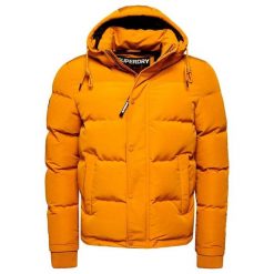 Kurtka z kapturem Superdry Everest. Żółte kurtki Superdry, l, z aplikacjami, z elastanu, z kapturem. Za 539.00 zł.