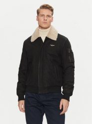Aeronautica Militare Kurtka z imitacji skóry 242PN948PL248 Czarny Regular Fit. Czarne kurtki Aeronautica Militare, m, bez wzorów, ze skóry, bez kaptura. Za 2,059.00 zł.