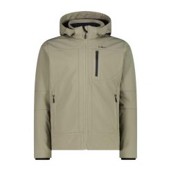 Kurtka z zamkiem błyskawicznym z kapturem CMP. Szare kurtki softshell CMP, bez wzorów, z softshellu, z kapturem. Za 356.00 zł.