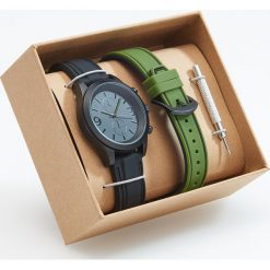 Zegarek z wymiennym paskiem - Khaki. Zegarki marki B'TWIN. Za 79.99 zł.