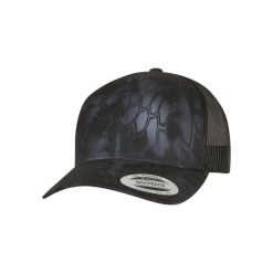 Czapka Flexfit YP Classics Kryptek Retro Trucker. Czarne czapki z daszkiem FLEXFIT, bez wzorów, z materiału. Za 84.65 zł.