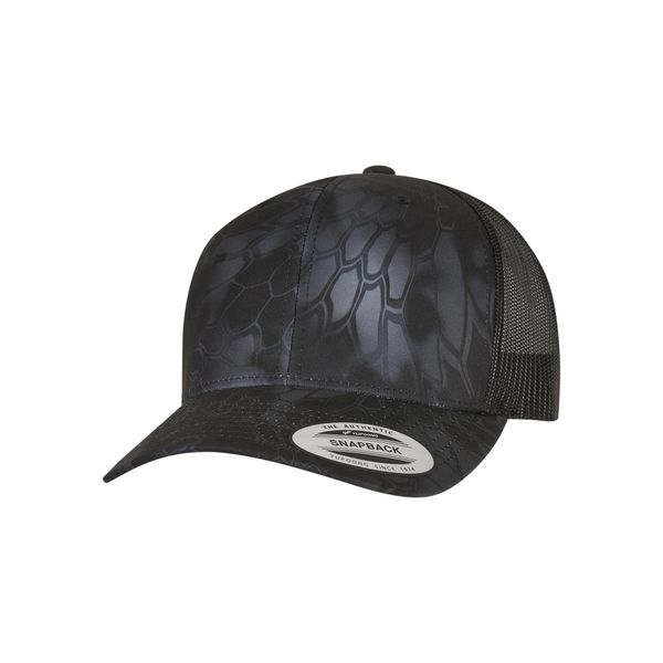 Czapka Flexfit YP Classics Kryptek Retro Trucker. Czarne czapki z daszkiem FLEXFIT, bez wzorów, z materiału. Za 84.65 zł.