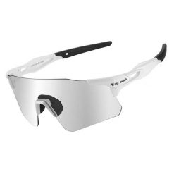 Sportowe okulary przeciwsłoneczne fotochromowe, przeciwmgielne i wiatroodporne. Białe okulary przeciwsłoneczne WEST BIKING. Za 168.20 zł.