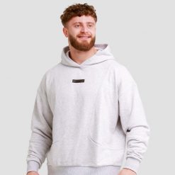 Bluza męska fitness z kapturem szara Unity. Szare bluzy z kapturem GYMBEAM, m, bez wzorów, z bawełny, z kapturem. Za 122.90 zł.